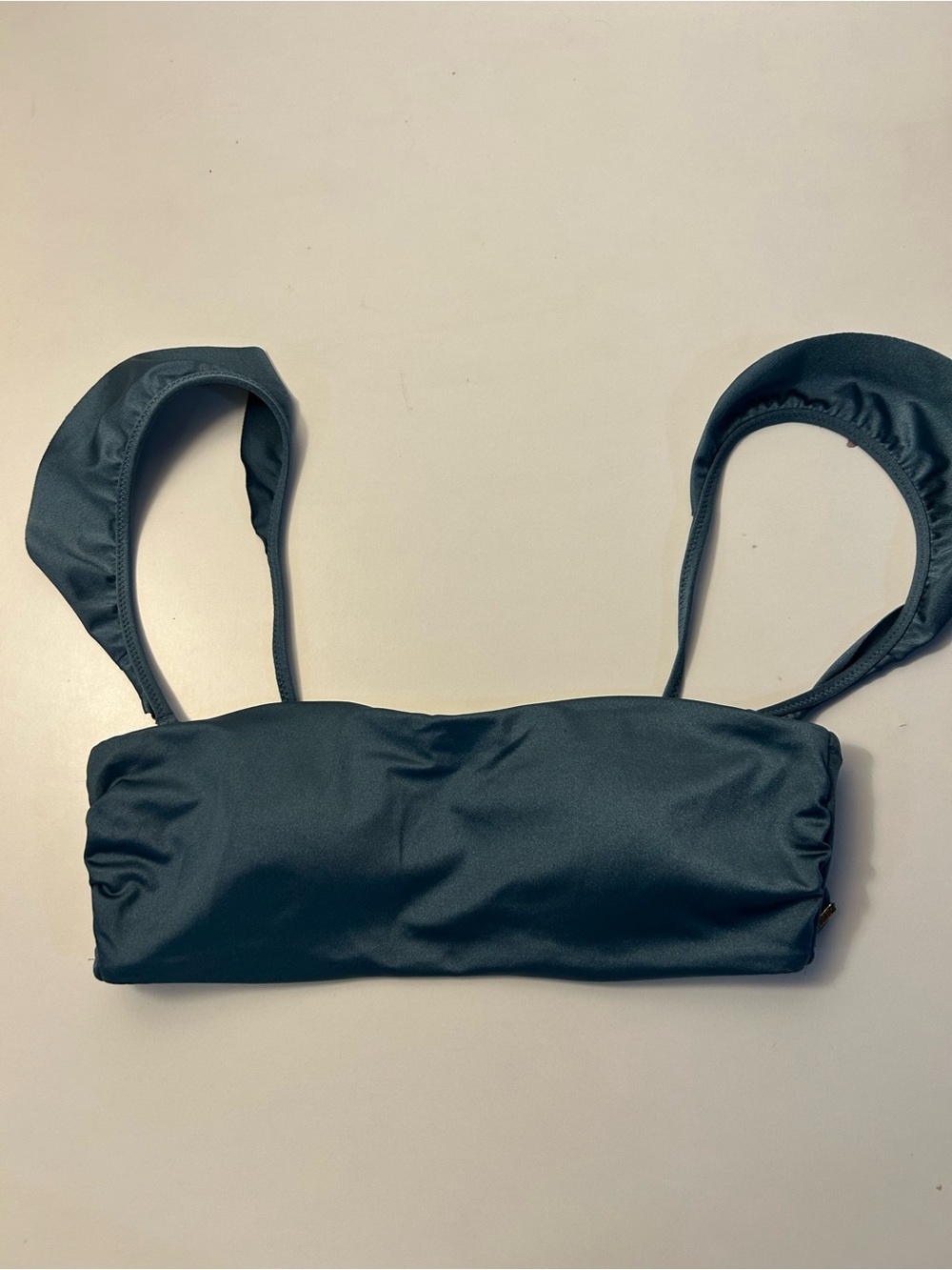 PINK Victoria's Secret Dark Teal Bandeau Bikini Top with Straps